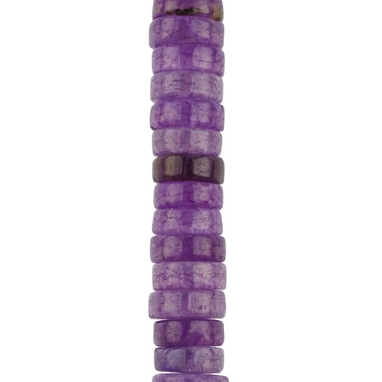 Purple Agate Heishi Beads by Bead Landing